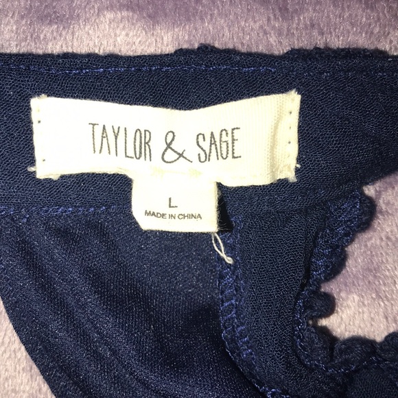 Navy Sleeveless Halter Lace Dress - Picture 4 of 4